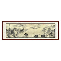 尚得堂手绘国画仿古名作 赤壁遗古 现代中式客厅沙发背景墙山水画
