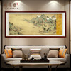 展子虔游春图手绘国画仿古名作山水画现代中式客厅背景墙装饰挂画