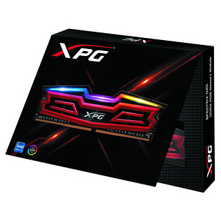 ADATA 威刚 XPG-龙耀系列 DDR4 3200MHz RGB 台式机内存 灯条 红色 16GB 8GBx2