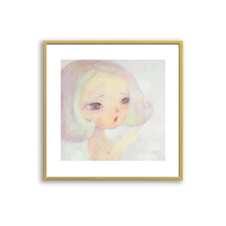 买买艺术李沐梓 嘿 呃 嗯 艺术版画简约装饰画客厅餐厅卧室玄关装饰画沙发背景墙挂画嘿 画框尺寸50 50cm 金色框 报价价格评测怎么样 什么值得买