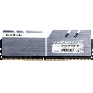 G.SKILL 芝奇 Trident Z三叉戟 DDR4 3200MHz 台式机内存 马甲条 雪映白 64GB 16GB*4 F4-3200C14Q-64GTZSW