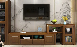 卡洛森电视柜组合实木可伸缩影视柜现代中式电视机柜地柜客厅家具