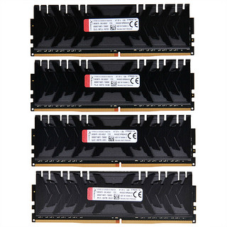 Kingston 金士顿 Predator 掠食者系列 DDR4 3333MHz 台式机内存 灯条 黑色 RGB 32GB 8GB*4 HX433C16PB3K4/32