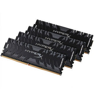 Kingston 金士顿 Predator 掠食者系列 DDR4 3333MHz 台式机内存 灯条 黑色 RGB 32GB 8GB*4 HX433C16PB3K4/32