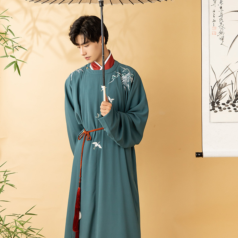 墨名堂原创汉服 洛阳果子 复原款 2021春季唐制圆领袍 女男情侣cp