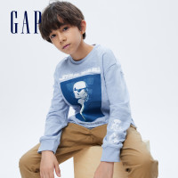 Gap 盖璞 男童纯棉长袖T恤727570秋季2021新款童装上衣