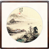  泓砚 HONGYAN 国画山水画 梁海岸 新中式禅意客厅装饰画 53.6×53.6cm 沙发背景墙字画 玄关过道走廊挂画壁画