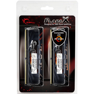 G.SKILL 芝奇 Flare X 烈焰枪系列 DDR4 2400MHz 台式机内存 马甲条 铁骑黑 16GB 8GB*2 F4-2400C16D-16GFX