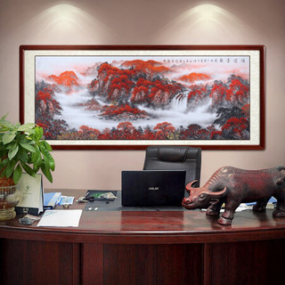 尚得堂纯手绘国画鸿运当头山水画风水靠山办公室字画客厅挂画中式装饰画 单购买画芯-赠凌绢软裱-无框发顺丰 定制尺寸请联系客服-发顺丰