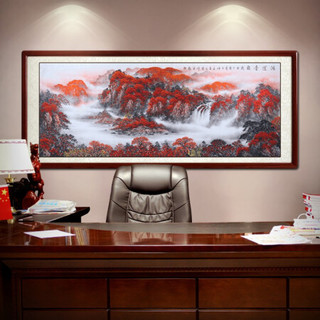 尚得堂纯手绘国画鸿运当头山水画风水靠山办公室字画客厅挂画中式装饰画 单购买画芯-赠凌绢软裱-无框发顺丰 定制尺寸请联系客服-发顺丰