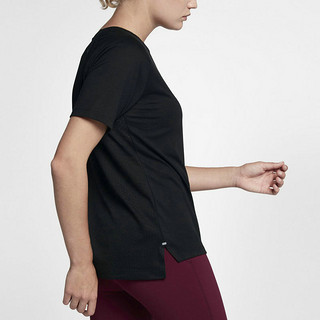 NIKE 耐克 Dri-Fit Tailwind 女子运动T恤 890192-010 黑色 M
