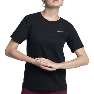 NIKE 耐克 Dri-Fit Tailwind 女子运动T恤 890192-010 黑色 M