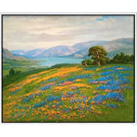 弘舍 威廉・杰克逊《加利福尼亚的春天》成品尺寸宽80×65cm 油画布 闪耀金 风景油画