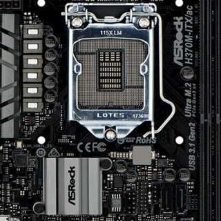 ASRock 华擎 H370M-ITX/AC H370 MINI-ITX主板（lntel LGA1151、H370）