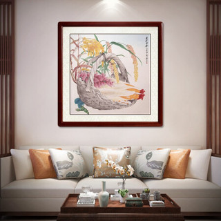 尚得堂手绘国画客厅装饰画餐厅挂画工笔稻穗玉米五谷丰登名家字画 单购买画芯-赠凌绢软裱-无框发顺丰 定制尺寸请联系客服