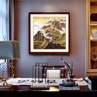 尚得堂手绘国画万里长城画山水画客厅壁画靠山图玄关办公室挂画客厅装饰画水墨画 SD-长城1-画芯赠软裱-无框发顺丰 定制尺寸请联系客服-发顺丰