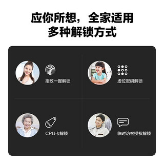 萤石（EZVIZ）指纹锁DL20C智能锁家用智能门锁一握即开 免费上门安装 DL20C木门