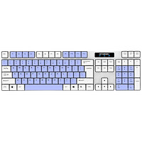 HYUNDAI 现代数码 HY-NK3000C 104键 2.4G无线薄膜键盘 白紫 无光