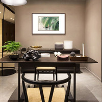 弘舍  新中式餐厅装饰画卧室床头挂画书房壁画山水画原作版画 傅抱石 春风杨柳万千条 田园柚木 成品尺寸：宽90*高60cm