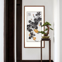 弘舍 新中式玄关装饰画走廊餐厅挂画过道壁画葫芦 王占海 大福禄 典雅红褐 福禄平安 成品尺寸：高170*宽90cm