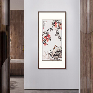 弘舍新中式玄关装饰画走廊过道挂画餐厅壁画国画字画  王占海 事事如意 雅致胡桃 事事如意B款 成品尺寸：高130*宽70cm