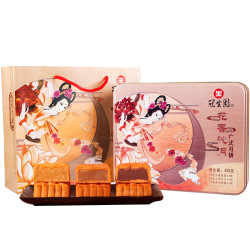 冠生园 花香沁月 豆沙莲蓉月饼 450g