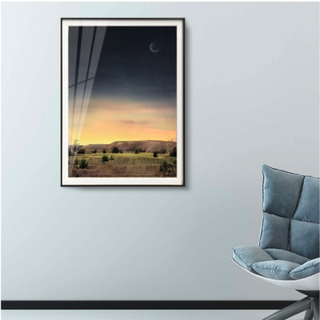 ARTMORN 墨斗鱼艺术 张晴《郊外的风景》58×38cm 2020年 水彩原作郊外的风景 手工画框装裱