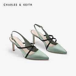 CHARLES & KEITH CHARLES&KEITH女式凉鞋CK1-60361156交叉绑带后袢带尖头高跟婚鞋