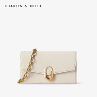 CHARLES & KEITH CHARLES＆KEITH2021秋季CK6-10770430包包女包钱包 Cream奶白色 XS
