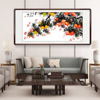 积善 客厅装饰画字画走廊玄关挂画手绘真迹斗方葫芦画餐厅卧室壁画中堂画斗方葫芦墙画 四尺多子多福（名家纯手绘） 四尺带框165*80cm/幅
