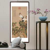 积善 中式字画客厅装饰画松鹤延年沙发背景墙装饰画玄关壁画挂画客厅走廊 蟠桃图 四尺带框165*80cm/幅