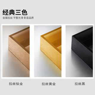 积善 客厅装饰画玄关抽象艺术三联画简约现代轻奢沙发会所宾馆办公室背景壁画三联画有框酒店餐厅墙画挂画 C款（奢华金属外框） 60*80cm（拉丝钛金外框）