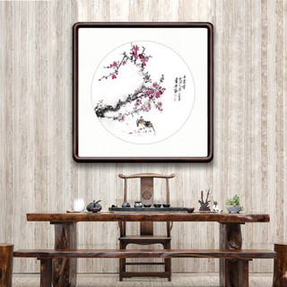 积善 新中式花鸟画客厅装饰画办公室字画走廊过道玄关竖版挂画餐厅壁画 十里香 65x65cm/幅