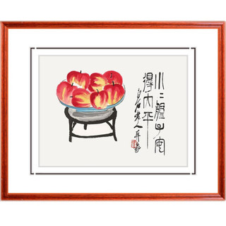 积善 新中式实木电表箱装饰字画餐厅挂画液压上翻配电箱画电闸盒客厅遮挡画现代简约弱电箱总开关 和谐美满 60*80可覆盖(50*70)实木外框+有机玻璃