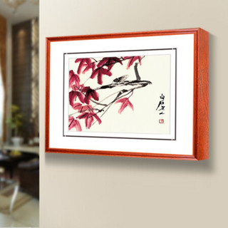 积善 新中式实木电表箱装饰字画餐厅挂画液压上翻配电箱画电闸盒客厅遮挡画现代简约弱电箱总开关 端午美味 63*43可覆盖(51*31)实木外框+有机玻璃