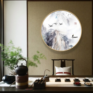 轩色客厅装饰画新中式抽象画沙发背景墙画餐厅挂画书房壁画卧室床头画 
