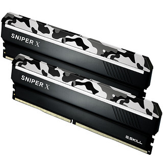 G.SKILL 芝奇 Sniper X 狙击者系列 DDR4 3200MHz 台式机内存 马甲条 战舰白 32GB 16GB*2 F4-3200C16D-32GSXWB