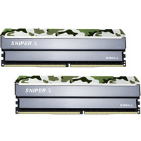 G.SKILL 芝奇 Sniper X 狙击者系列 DDR4 3200MHz 台式机内存 马甲条 莽林绿 16GB 8GB*2 F4-3200C16D-16GSXFB