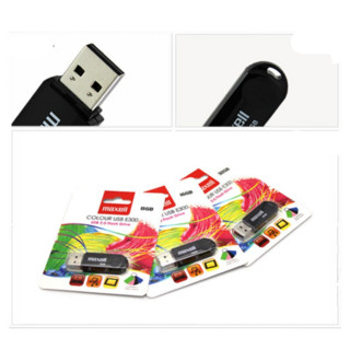 maxell 麦克赛尔 克拉系列 USB 2.0 便携移动U盘 黑色 16GB USB接口