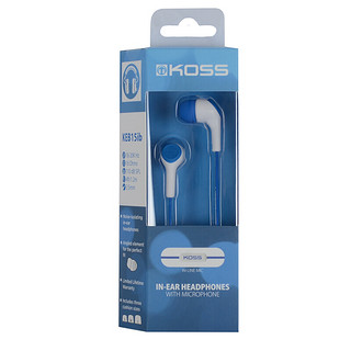 KOSS 高斯 KEB15i 入耳式动圈有线耳机 蓝色 3.5mm