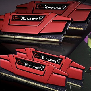 G.SKILL 芝奇 Ripjaws V系列 DDR4 3200MHz 台式机内存 马甲条 法拉利红 16GB 8GBx2 F4-3200C16D-16GVKB