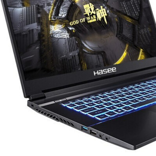 Hasee 神舟 战神 G8-CA7NT 17.3英寸 游戏本 黑色（酷睿i7-10870H、RTX 3060 6G、16GB、1TB SSD、1080P、IPS、144Hz）