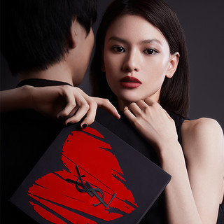 YVES SAINT LAURENT 圣罗兰 底妆随行礼盒装 (皮革版明彩轻垫粉底液#B20透亮色14g+细管丝绒纯口红#N°308赤裸红2.2g) 七夕限定版