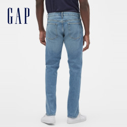 Gap 盖璞 男装浅色水洗弹力中腰直筒牛仔裤秋季新款时尚休闲裤男