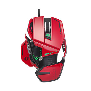 MAD CATZ 美加狮 RAT8+ADV 有线鼠标 20000DPI RGB 红色+鼠标垫 800*300*4mm 黑色