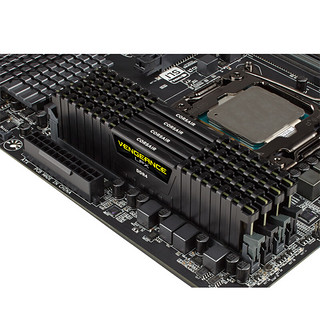 USCORSAIR 美商海盗船 复仇者LPX系列 DDR4 2400MHZ 马甲条 台式机内存 黑色 4GB