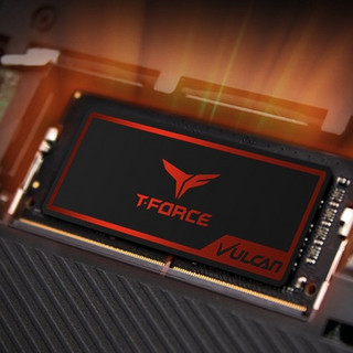 Team 十铨 火神 DDR4 2666MHz 笔记本内存 普条 黑色 16GB