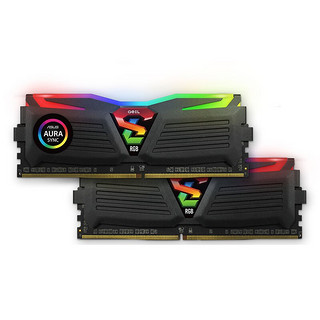 GeIL 金邦 SYNC DDR4 3200MHz RGB 台式机内存 灯条 黑色 16GB 8GB*2 GLS416G3200C16DC