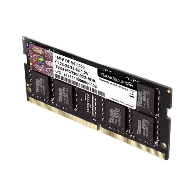 Team 十铨DDR4 3200MHz 笔记本内存普条黑色8GB TED48G3200C22-SBK