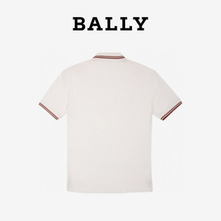 BALLY/巴利官方新款男士白色字母刺绣棉质上衣短袖T恤6235784 白色 M